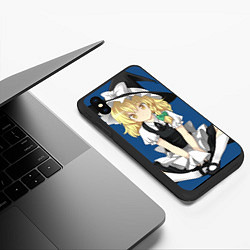 Чехол iPhone XS Max матовый Touhou Project Мариса Кирисаме, цвет: 3D-черный — фото 2