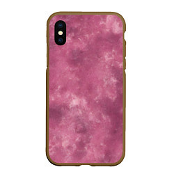 Чехол iPhone XS Max матовый Текстура родонита, цвет: 3D-коричневый