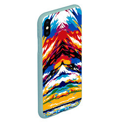 Чехол iPhone XS Max матовый Vanguard abstraction - vogue - art, цвет: 3D-мятный — фото 2