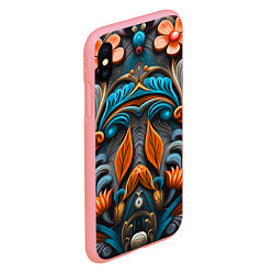 Чехол iPhone XS Max матовый Mirrow floral pattern - art - vogue, цвет: 3D-баблгам — фото 2