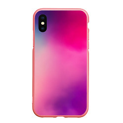 Чехол iPhone XS Max матовый Футболка розовая палитра, цвет: 3D-баблгам