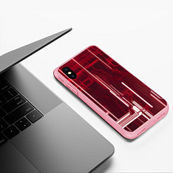 Чехол iPhone XS Max матовый Кибер схемы неон, цвет: 3D-баблгам — фото 2