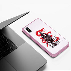 Чехол iPhone XS Max матовый Древний воин, цвет: 3D-розовый — фото 2