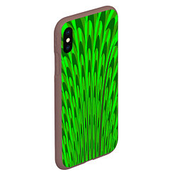 Чехол iPhone XS Max матовый Травяные стрелы, цвет: 3D-коричневый — фото 2