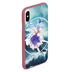 Чехол iPhone XS Max матовый Touhou Project Чирно, цвет: 3D-малиновый — фото 2