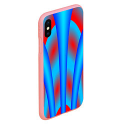 Чехол iPhone XS Max матовый Сине-красные, цвет: 3D-баблгам — фото 2