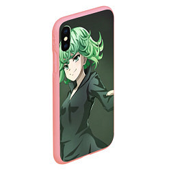 Чехол iPhone XS Max матовый One Punch Man Тацумаки, цвет: 3D-баблгам — фото 2