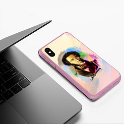 Чехол iPhone XS Max матовый А Пушкин, цвет: 3D-розовый — фото 2
