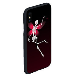 Чехол iPhone XS Max матовый Скелет фея, цвет: 3D-черный — фото 2