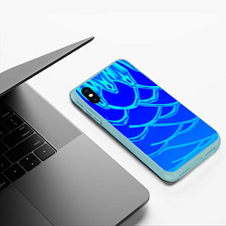 Чехол iPhone XS Max матовый В холодных тонах, цвет: 3D-мятный — фото 2