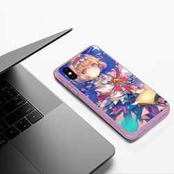 Чехол iPhone XS Max матовый Touhou Project Алиса Маргатройд и Мариса Кирисаме, цвет: 3D-сиреневый — фото 2