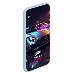 Чехол iPhone XS Max матовый Forza Horizon street racing, цвет: 3D-голубой — фото 2