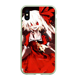 Чехол iPhone XS Max матовый Touhou Project Flandre Scarlet, цвет: 3D-салатовый