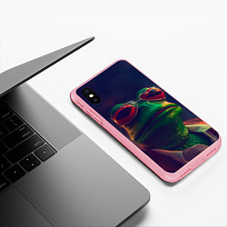 Чехол iPhone XS Max матовый Жаба Пепе, цвет: 3D-баблгам — фото 2