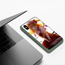 Чехол iPhone XS Max матовый Touhou Project Flandre Scarlet Joy, цвет: 3D-темно-зеленый — фото 2