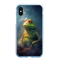 Чехол iPhone XS Max матовый Пепе лягушка