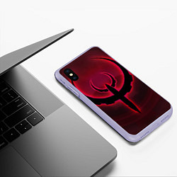 Чехол iPhone XS Max матовый Quake красный, цвет: 3D-светло-сиреневый — фото 2