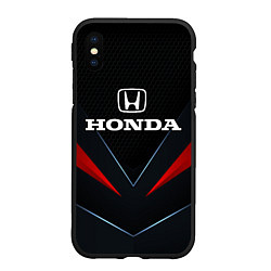 Чехол iPhone XS Max матовый Honda - технологии, цвет: 3D-черный