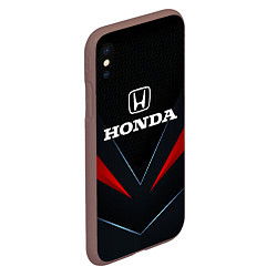 Чехол iPhone XS Max матовый Honda - технологии, цвет: 3D-коричневый — фото 2