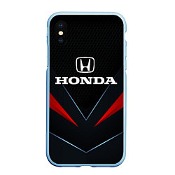 Чехол iPhone XS Max матовый Honda - технологии, цвет: 3D-голубой