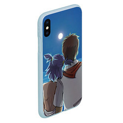 Чехол iPhone XS Max матовый Бесконечное лето Лена Семён, цвет: 3D-голубой — фото 2