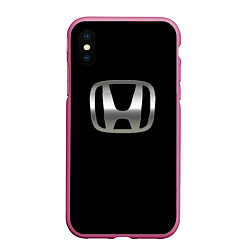 Чехол iPhone XS Max матовый Honda sport auto, цвет: 3D-малиновый