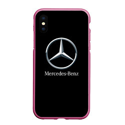 Чехол iPhone XS Max матовый Mercedes-benz sport auto, цвет: 3D-малиновый