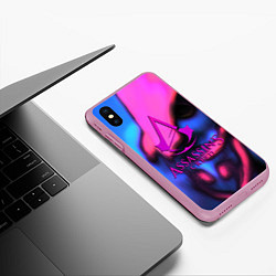 Чехол iPhone XS Max матовый Кредо убийцы, цвет: 3D-розовый — фото 2