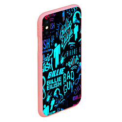 Чехол iPhone XS Max матовый Billie Eilish neon pattern, цвет: 3D-баблгам — фото 2