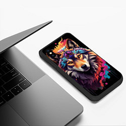 Чехол iPhone XS Max матовый Волчица, цвет: 3D-черный — фото 2