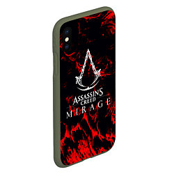 Чехол iPhone XS Max матовый Assassins Creed кровь тамплиеров, цвет: 3D-темно-зеленый — фото 2