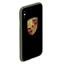 Чехол iPhone XS Max матовый Porsche car auto, цвет: 3D-темно-зеленый — фото 2