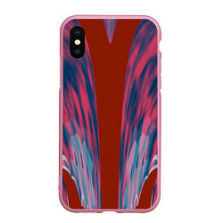 Чехол iPhone XS Max матовый Глиняные облака, цвет: 3D-розовый