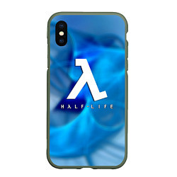 Чехол iPhone XS Max матовый Half life blue storm, цвет: 3D-темно-зеленый