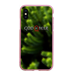 Чехол iPhone XS Max матовый God of war scandinavia, цвет: 3D-розовый