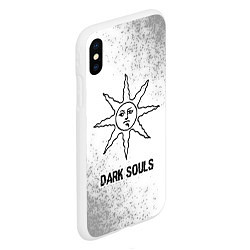 Чехол iPhone XS Max матовый Dark Souls glitch на светлом фоне, цвет: 3D-белый — фото 2