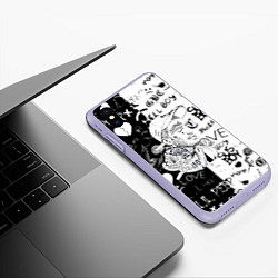 Чехол iPhone XS Max матовый Lil peep logo rap, цвет: 3D-светло-сиреневый — фото 2