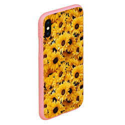 Чехол iPhone XS Max матовый Желтые объемные цветы от нейросети, цвет: 3D-баблгам — фото 2