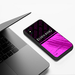 Чехол iPhone XS Max матовый Elden Ring pro gaming: символ сверху, цвет: 3D-черный — фото 2