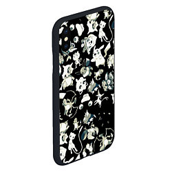 Чехол iPhone XS Max матовый Пикачу и сборник аниме покемонов, цвет: 3D-черный — фото 2