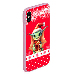 Чехол iPhone XS Max матовый Дракон с подарком - 2024, цвет: 3D-розовый — фото 2