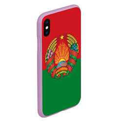 Чехол iPhone XS Max матовый Республика Беларусь, цвет: 3D-сиреневый — фото 2