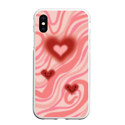 Чехол iPhone XS Max матовый Моя странная любовь, цвет: 3D-белый