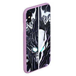 Чехол iPhone XS Max матовый Белый адский демон, цвет: 3D-сиреневый — фото 2
