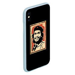 Чехол iPhone XS Max матовый Команданте Че Гевара, цвет: 3D-голубой — фото 2