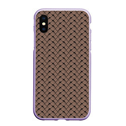 Чехол iPhone XS Max матовый Бесконечный блок рук, цвет: 3D-светло-сиреневый