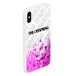 Чехол iPhone XS Max матовый The Offspring rock legends посередине, цвет: 3D-белый — фото 2