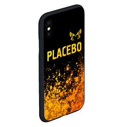 Чехол iPhone XS Max матовый Placebo - gold gradient посередине, цвет: 3D-черный — фото 2