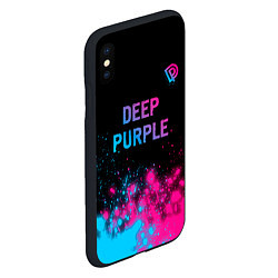 Чехол iPhone XS Max матовый Deep Purple - neon gradient посередине, цвет: 3D-черный — фото 2