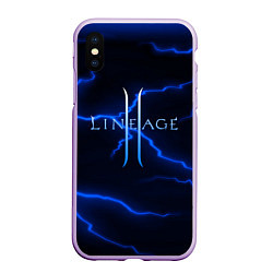 Чехол iPhone XS Max матовый Lineage storm, цвет: 3D-сиреневый